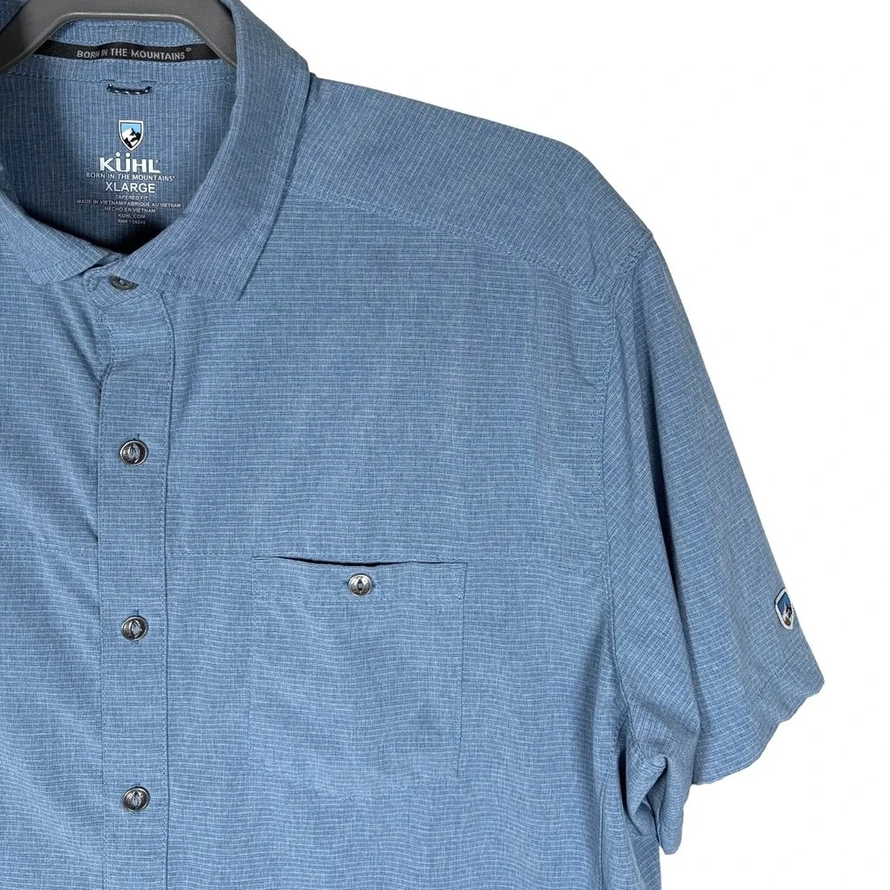 KUHL Optimizr Shirt Mens XL Tapered Fit Short Sleeve Button Up Hiking Utility - Picture 3 of 15